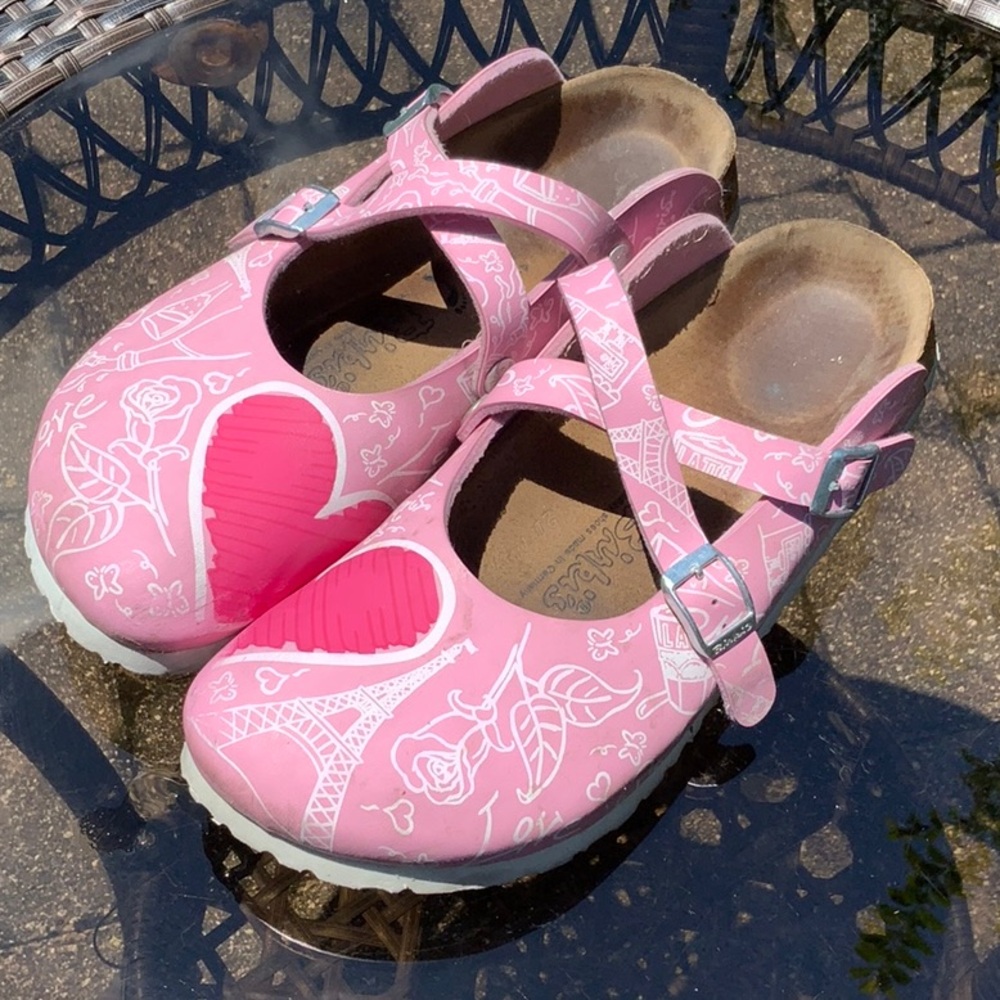 BIRKENSTOCK BIRKIES PARIS CLOG SHOES, SIZE 10